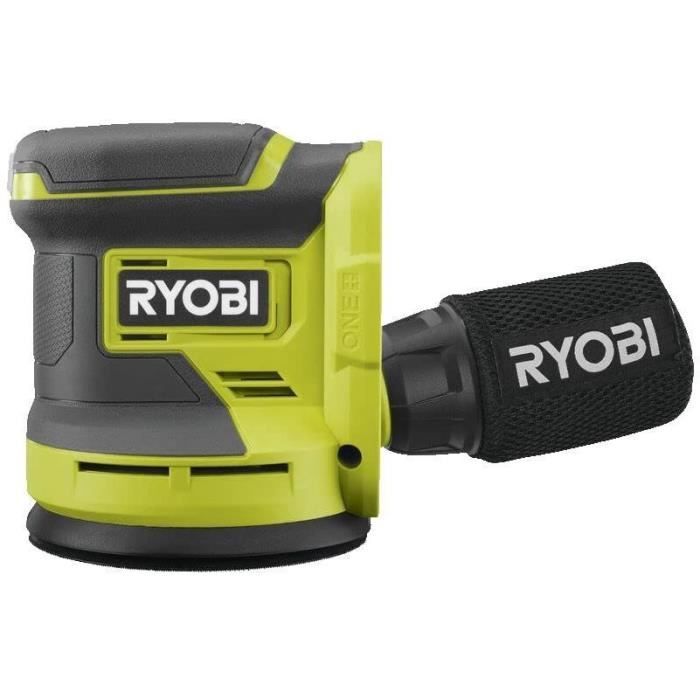 Lijadora orbital aleatoria RYOBI ONE+ de 18 V - Oscilación de 2,4 mm - Disco de lijado de 125 mm de diámetro - 22.000 oscilaciones/min - Incluye 3 discos de lijado - RROS18-0