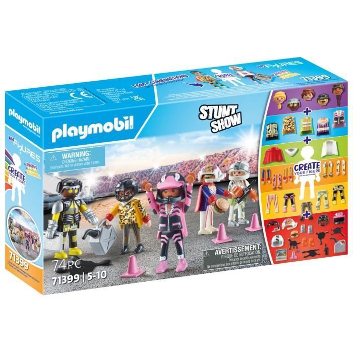 PLAYMOBIL 71399 My Figures Stuntmen, Stunt Show, 74 pieces, Ages 5+
