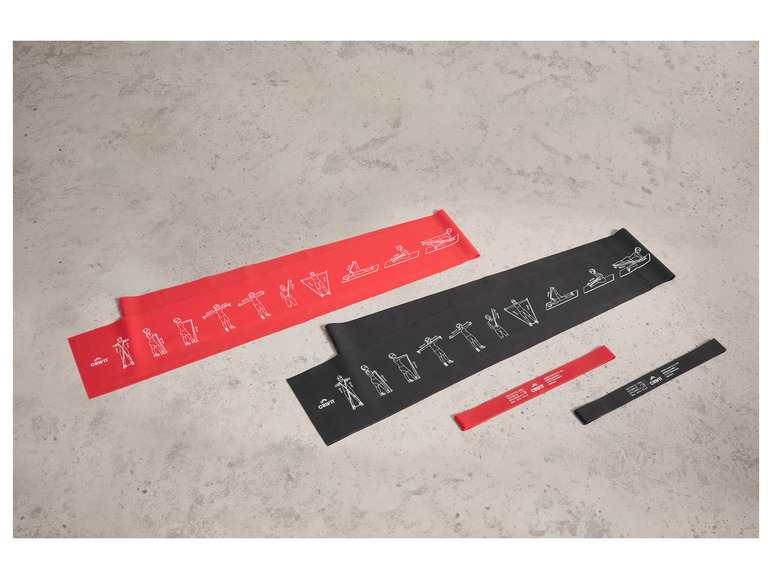 CRIVIT Fitnessbandenset, 4-delig