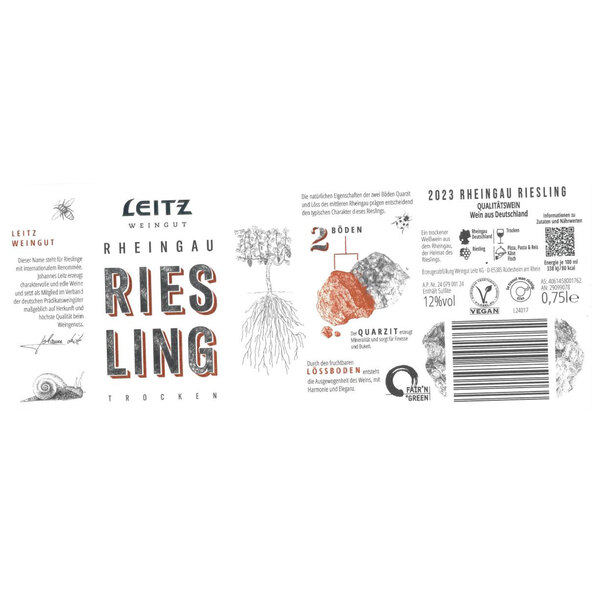 Riesling 2023, 6 garrafas de 0,75 l