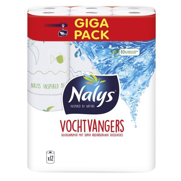 „Nalys“ drėgmės sugėrikliai virtuviniam popieriui<br>12 vnt.