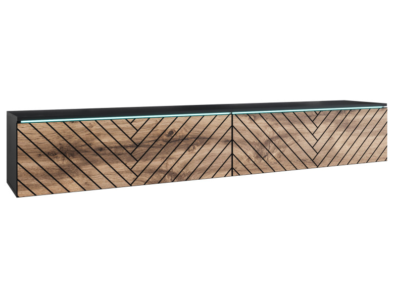 Szafka Rtv Lowboard D180 czarny grafit/wotan