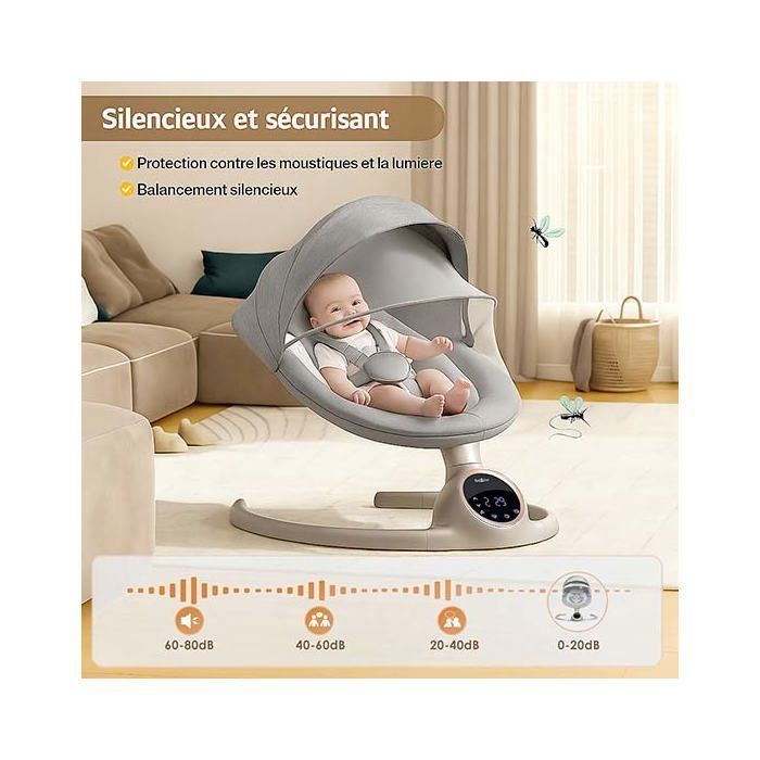 Balancelle bébé /transat électrique ALPHA bleu