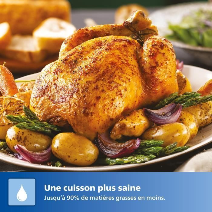 Friteuse sans huile - PHILIPS - NA220/00 - Airfryer Série 2000 4.2L - 13 modes de cuisson - fenêtre de cuisson - 1500W - Noir