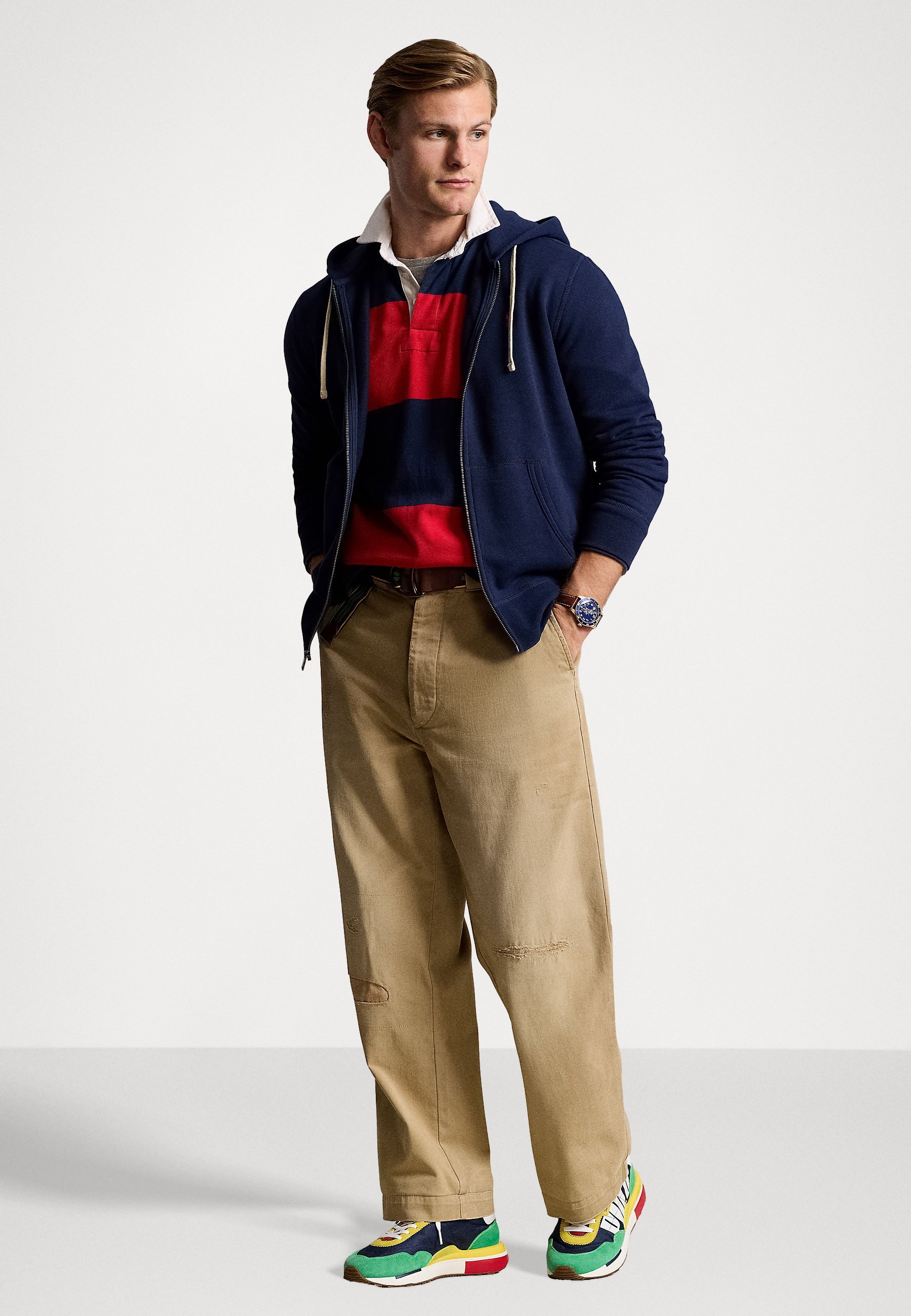 Sweat à capuche zippé Polo Ralph Lauren THE RL FLEECE - Bleu marine croisière