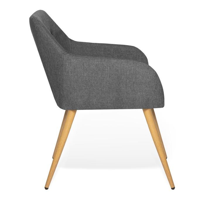 IDMARKET Set of 2 DANIA Scandinavian dining chairs, grey