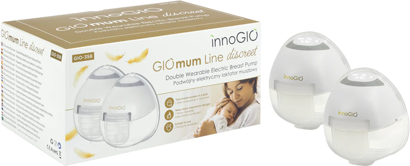 Bomba tira-leite dupla discreta innoGIO GIOmum Line