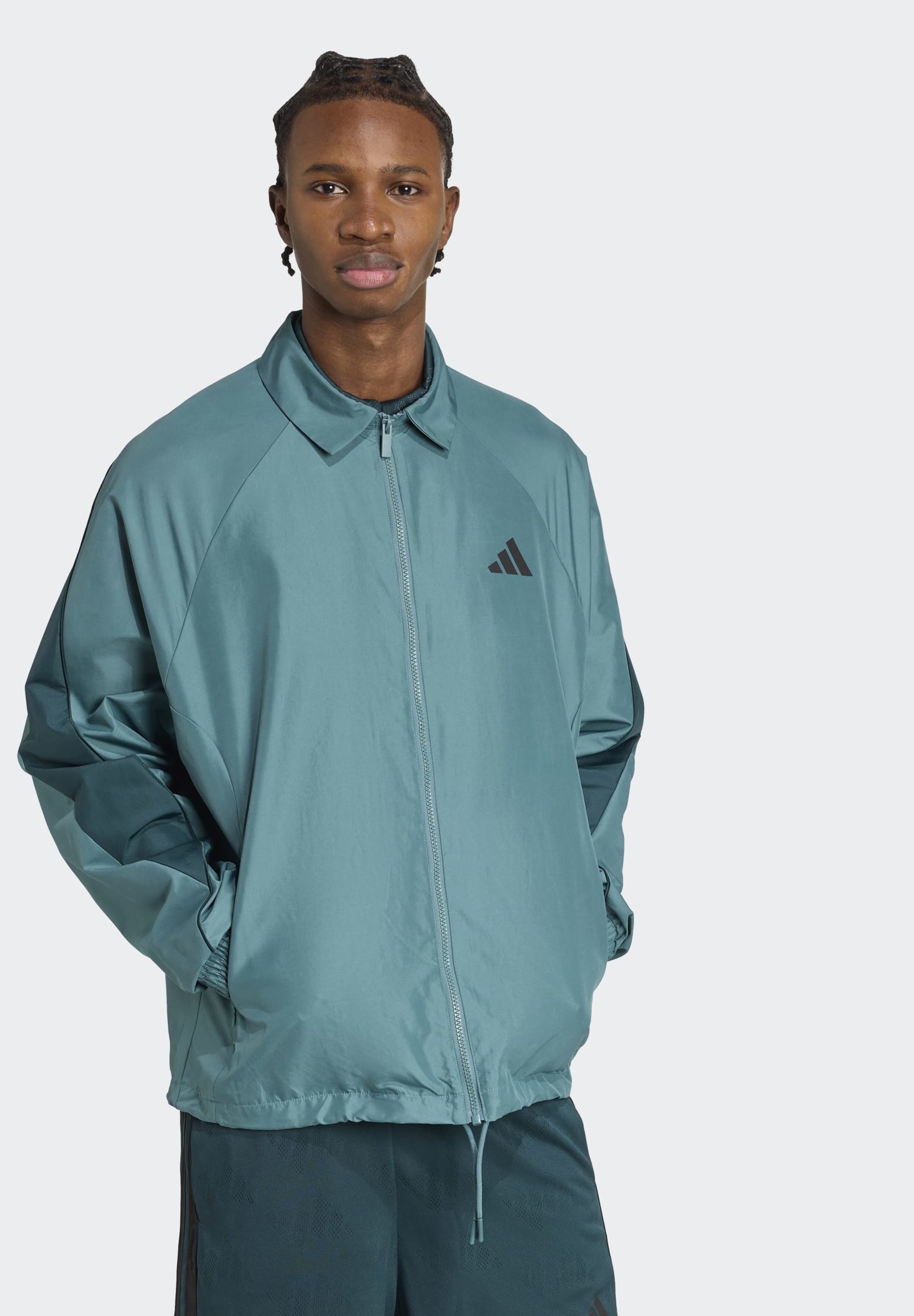 adidas Sportswear STADIUM - Trainingsjack - tweedehands teal aurora ivy