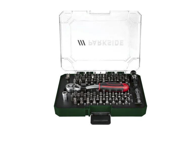 Conjunto de bits e catraca PARKSIDE®, 81 peças