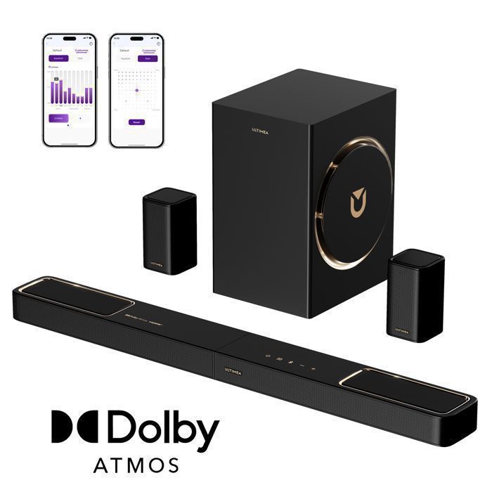 Ultimea Skywave F40 Boom Soundbar - 5.1.2ch TV Surround System with Dolby Atmos - Soundbar for Home Cinema - 460W