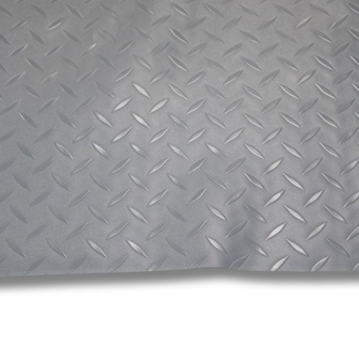 Suelo de PVC | 140x500cm | Gris ranurado | 1mm de espesor | 100% PVC