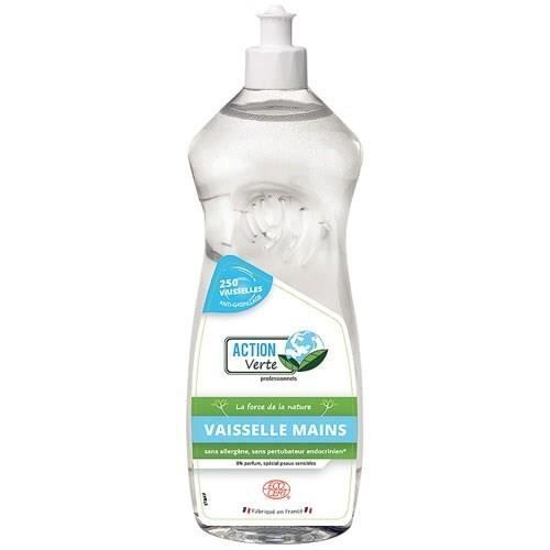 Liquide vaisselle main - ACTION VERTE - Ecocert - 1L - Sans parfum