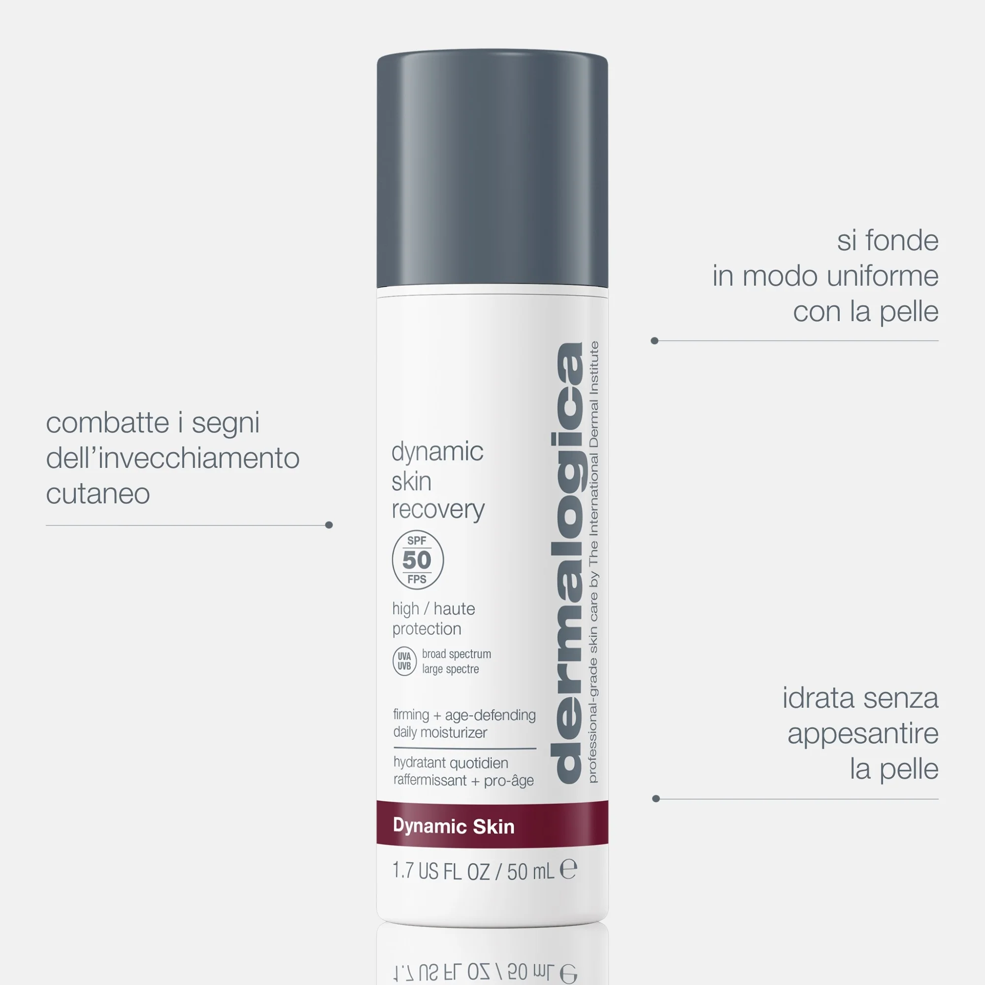 Dynamic Skin Dynamic Skin Recovery SPF50 - Crema viso giorno antirughe, Trattamenti Protettivi