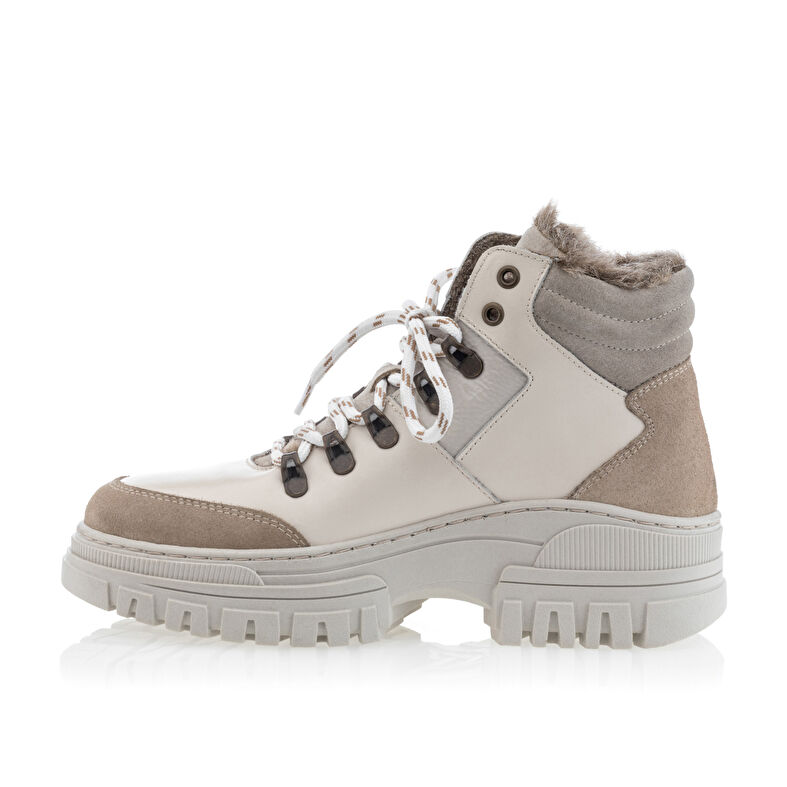 Beige Damenstiefel / Stiefeletten