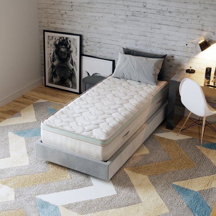 Colchón de Aloe Vera 120x190 cm | Altura 27 cm | Espuma viscoelástica | Hipoalergénico | Calidad Premium | Soporte para la espalda | Firmeza