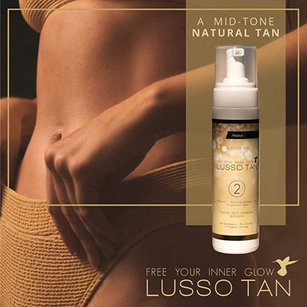 Lusso Tan Getönter Selbstbräunungsmousse Medium 200ml