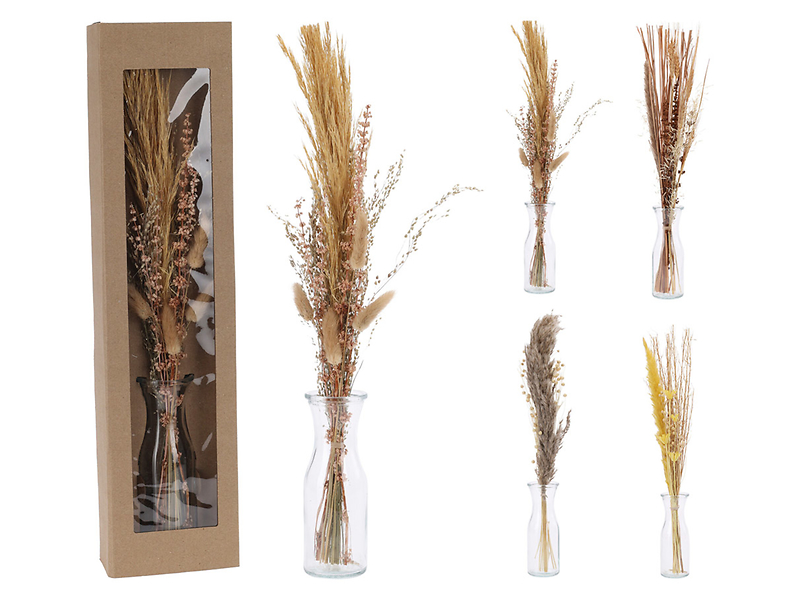 Suszone kwiaty w wazonie 56,6 cm mix wzorów