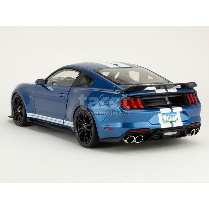 IXO 1/18 schaal gegoten modelauto - Ford Mustang Shelby GT500 2022 - Metallic blauw - Geassembleerd model