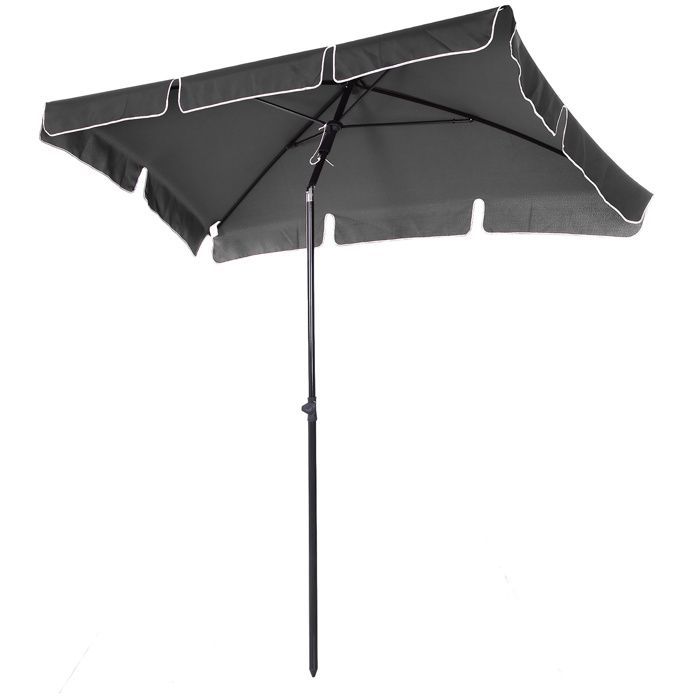 Outsunny - parasol - Aluminium - 198x130x245cm - Grijs