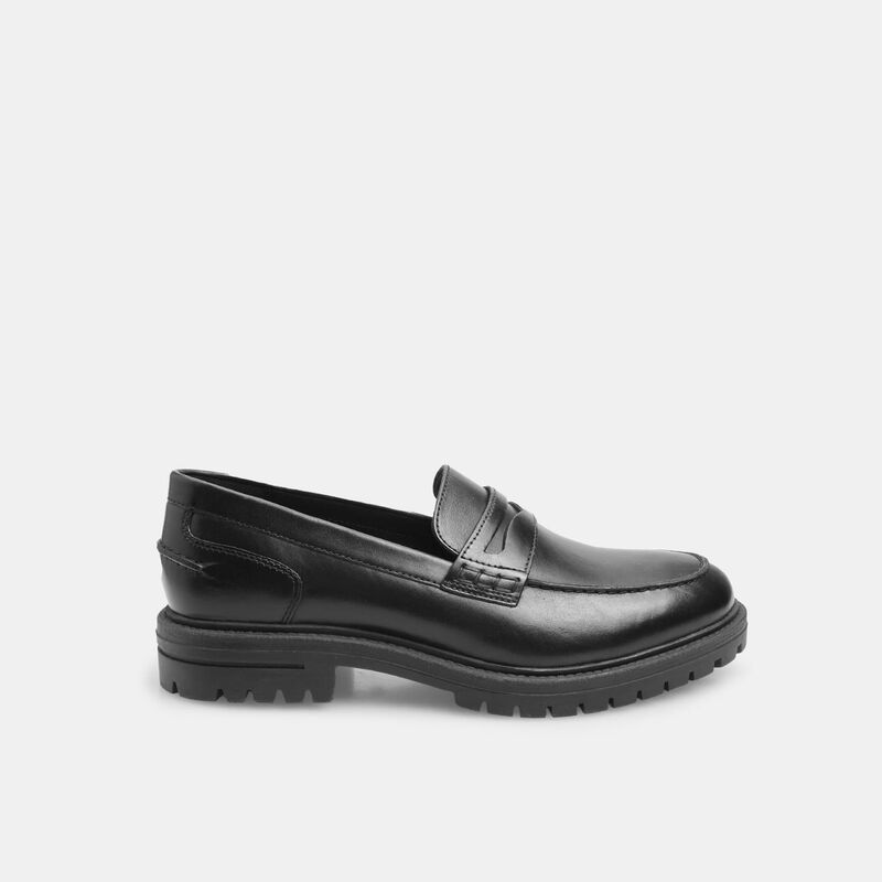 BATA heren leren loafers met profielzool