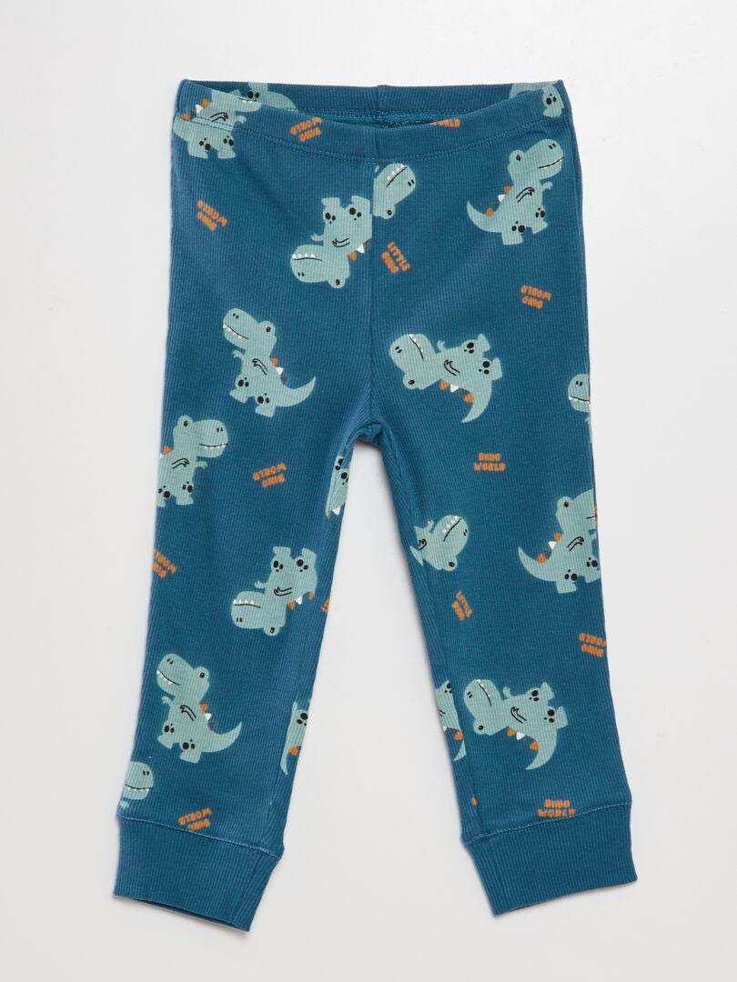 Conjunto de pijama de canalé - 2 piezas - VERDE