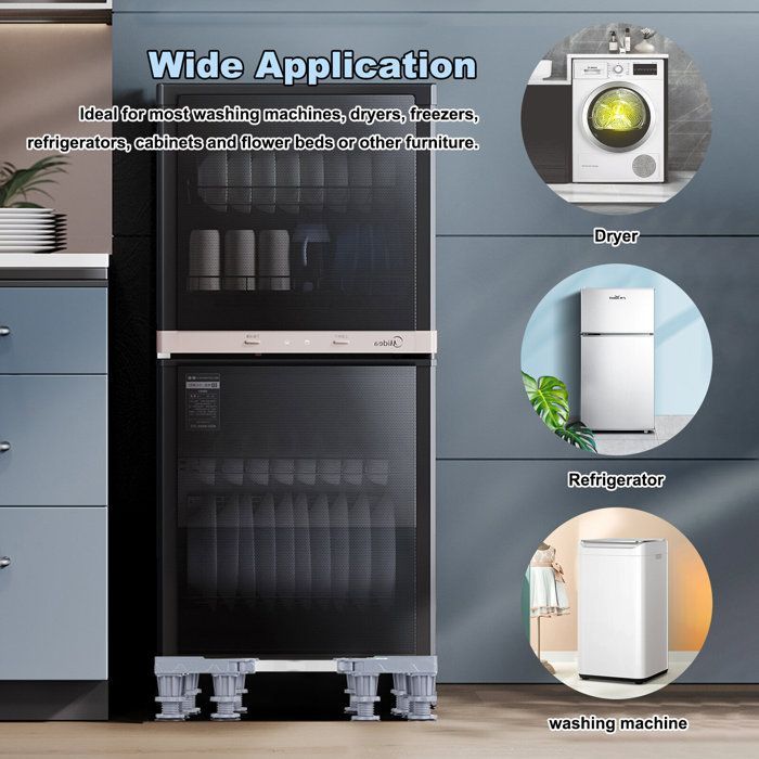 Thickened Washing Machine Support, Universal Refrigerator Base, Pedestal for Washing Machine and Dryer, Adjustable Length 41-64cm