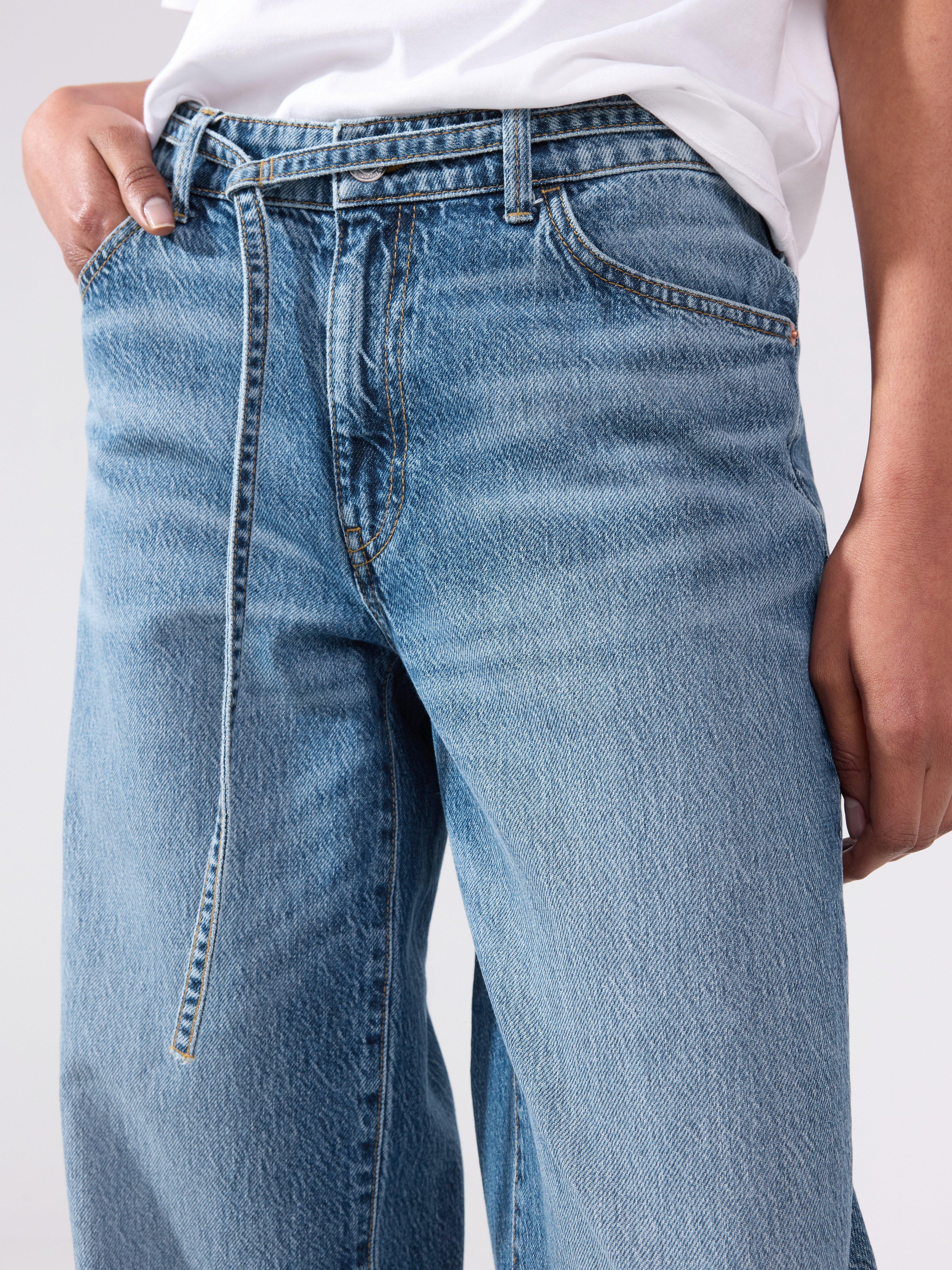 BREDE Peggy jeans med mellomhøy mid-rise Denimblå