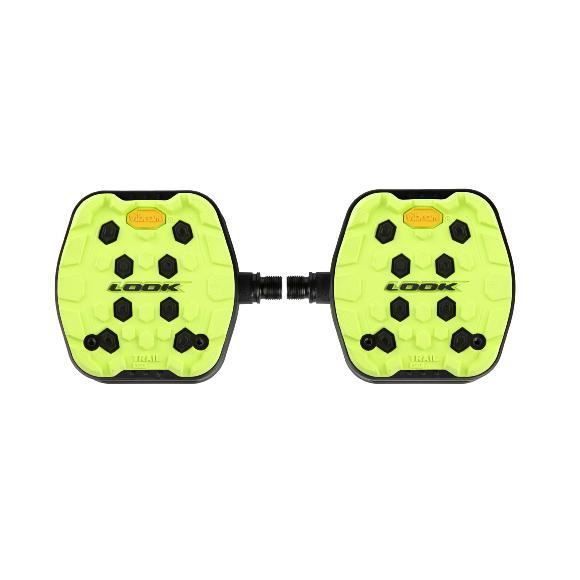 Pedali per bici da fuoristrada - LOOK - TRAIL GRIP - Antiscivolo - Giallo - Nido d'ape