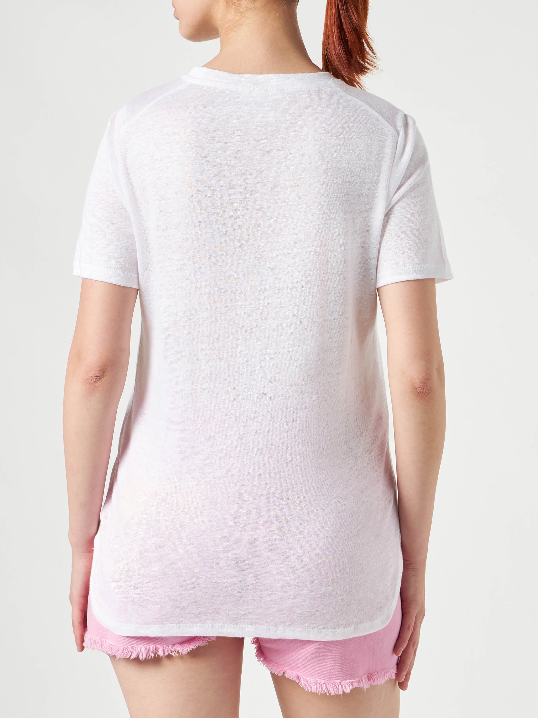 Katoenen T-shirt met Love St. Barth-borduurwerk.