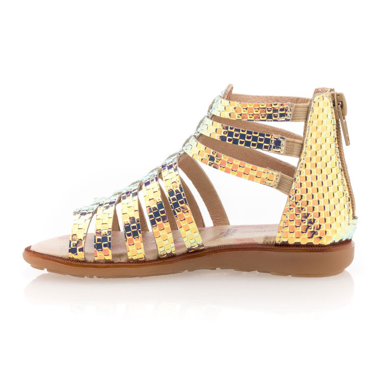 Sandali gialli da ragazza / Scarpe aperte in punta