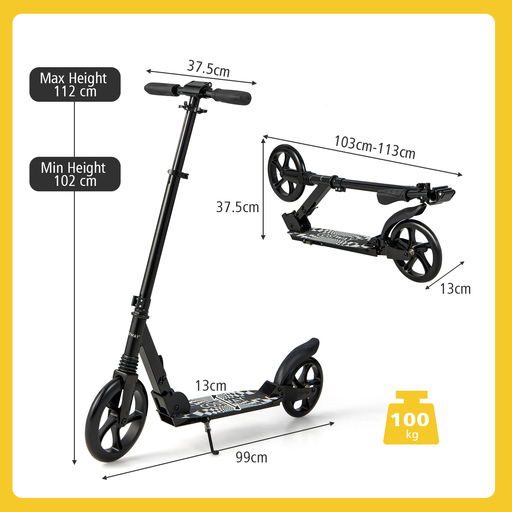  Costway Klapproller mit verstellbarem Lenker