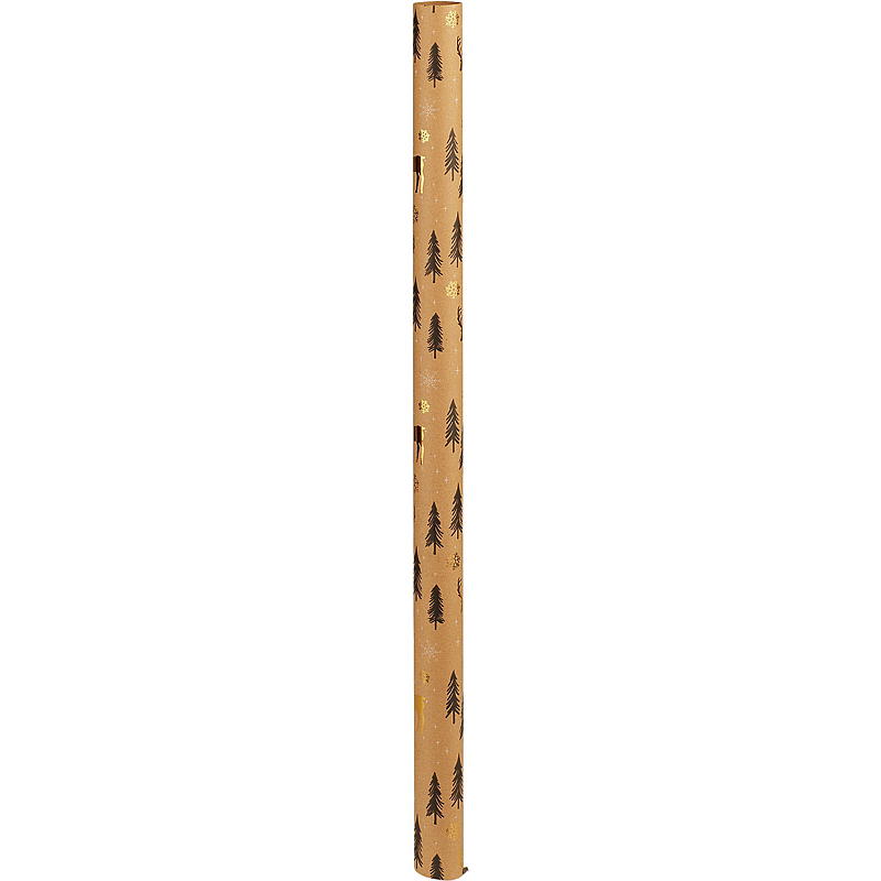 Weihnachtspapier für Zuhause, 2 x 70 cm, Heißfolie, Kraftpapier