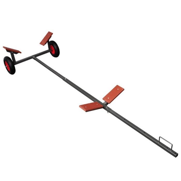 Remolque para barco - vidaXL - Negro - 302 cm - Carga máxima 160 kg