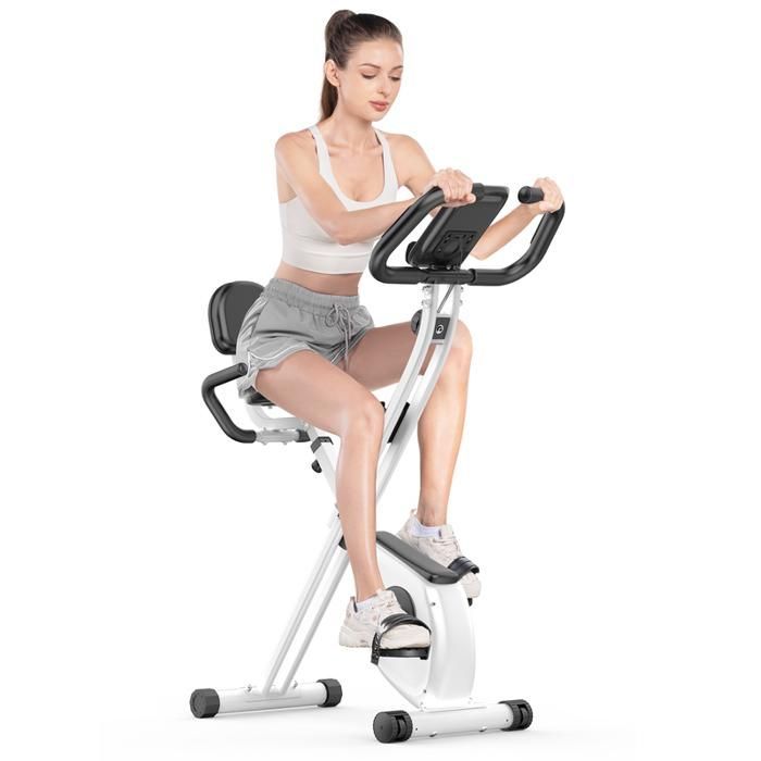Cyclette pieghevole 3 in 1 - Dskeuzeew Cyclette magnetica da interno con schermo LCD - 8 livelli di resistenza