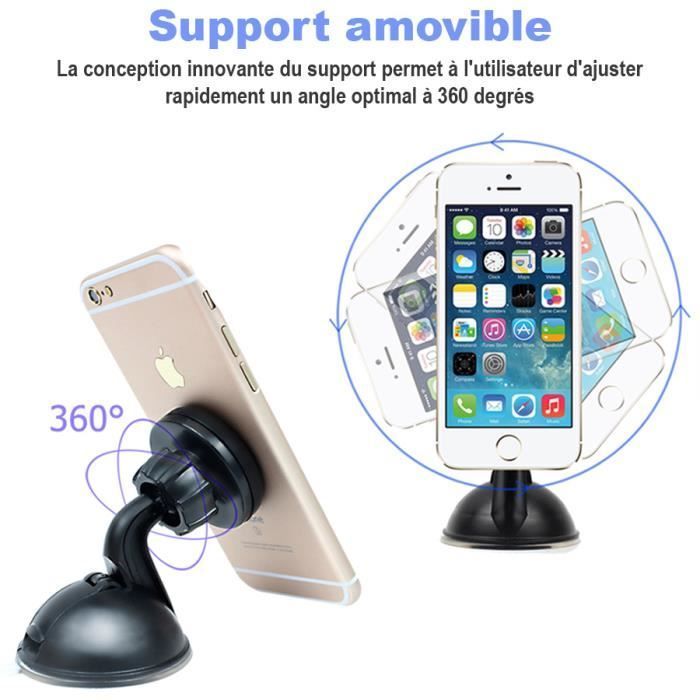 Tikawi x1 Universal Magnetic Car Phone Holder for Windshield (Samsung / iPhone / Huawei / Xiaomi) - Black Portable Holder