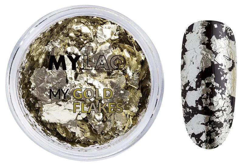 Mylaq Pyłek do Paznoki My Gold Flakes 0,