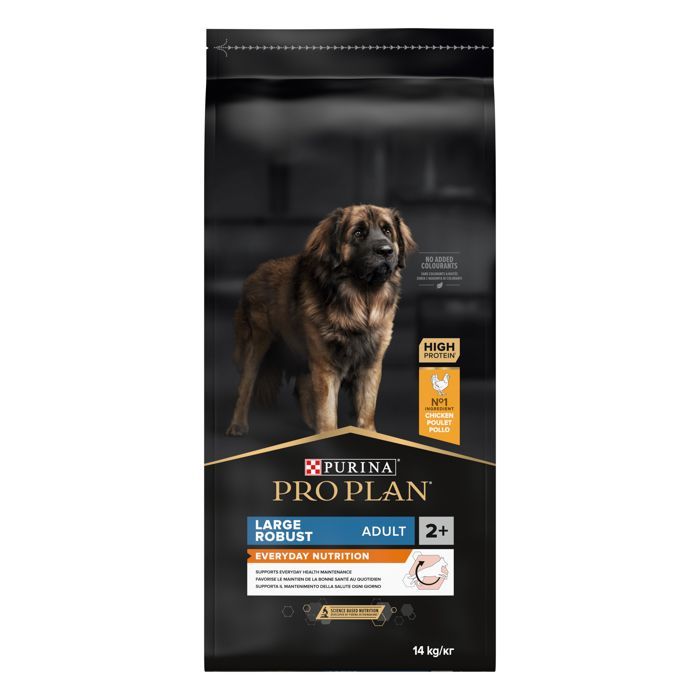 PRO PLAN Large Adult Nutrición robusta diaria rica en pollo - 14 kg - Croquetas para perros adultos de razas grandes