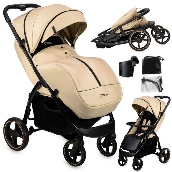 MoMi MIYA - Ultra-compact stroller - From 6 months up to 22 kg - Accessory kit - 7