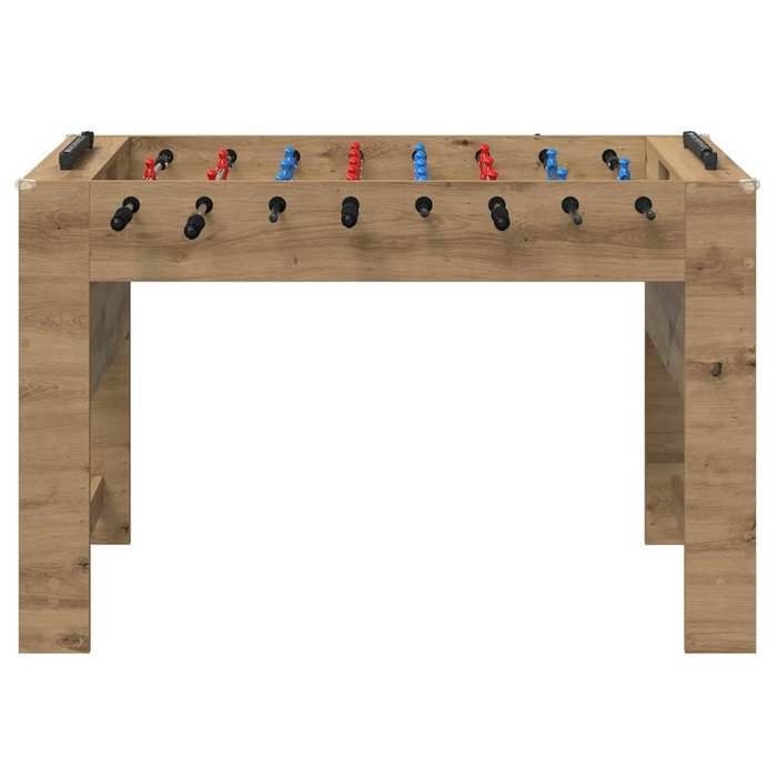 MOT10044 - Mesa de futbolín de roble hecha a mano 125 x 60,5 x 80 cm