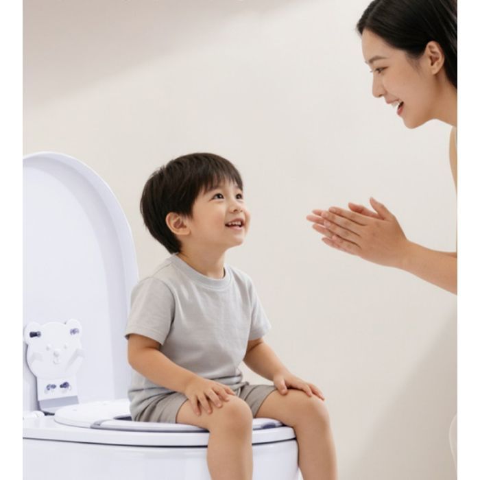 Réducteur de toilette enfant pliable - Avec barrière anti-urine en caoutchouc souple - Adaptateur universel pour toilettes