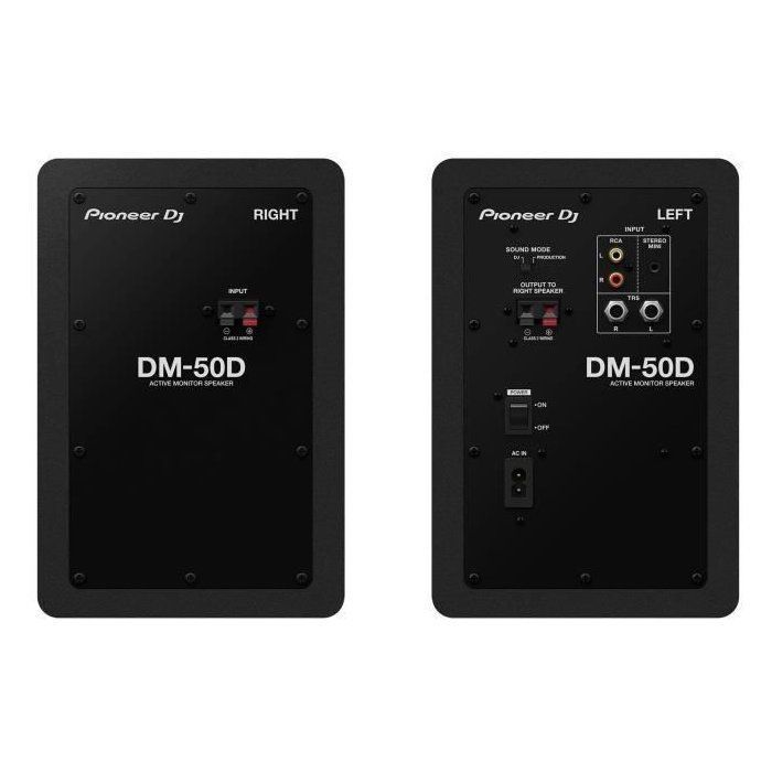 Enceintes de monitoring - PIONEER DJ - DM-50D - 2x25W - Bass Reflex - Noir