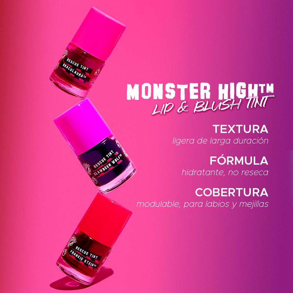 „Monster High™ Rescue Tint“ skruostų ir lūpų dažai Skysti lūpų dažai