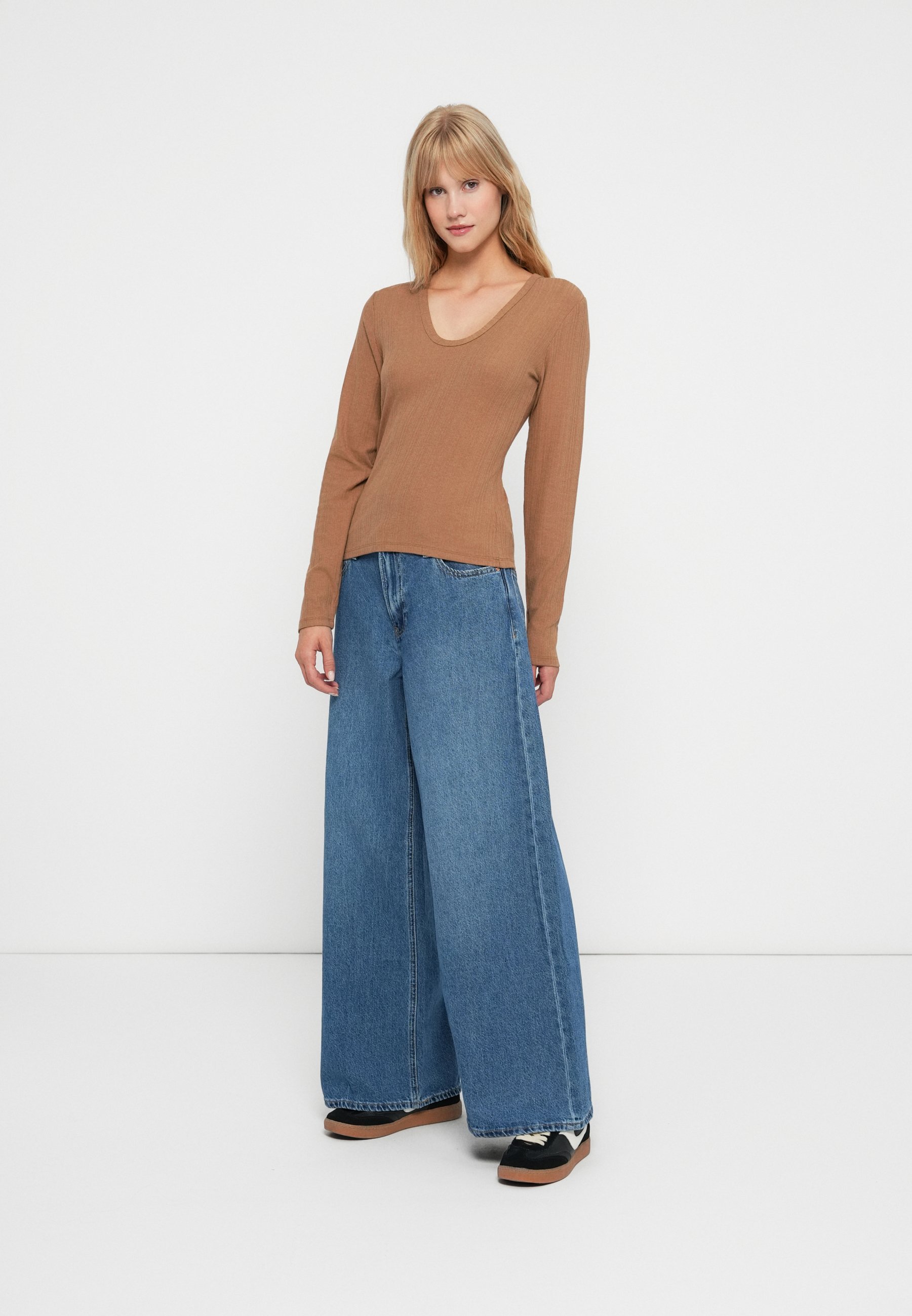 GAP LUXE MOD - Top s dlouhým rukávem - black
