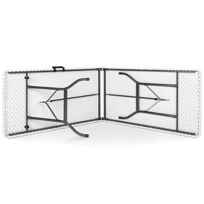 IDMARKET Table pliante d'appoint portable 180 CM pour camping ou réception