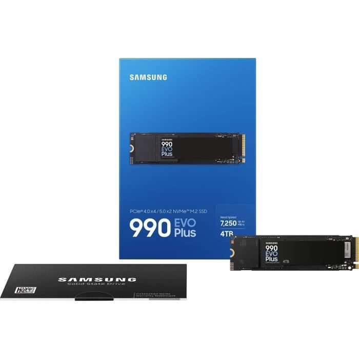 Internal SSD - SAMSUNG - 990 EVO Plus 4TB - NVMe M.2 PCIe 4.0x4 - Read speed up to 7250 MB/s