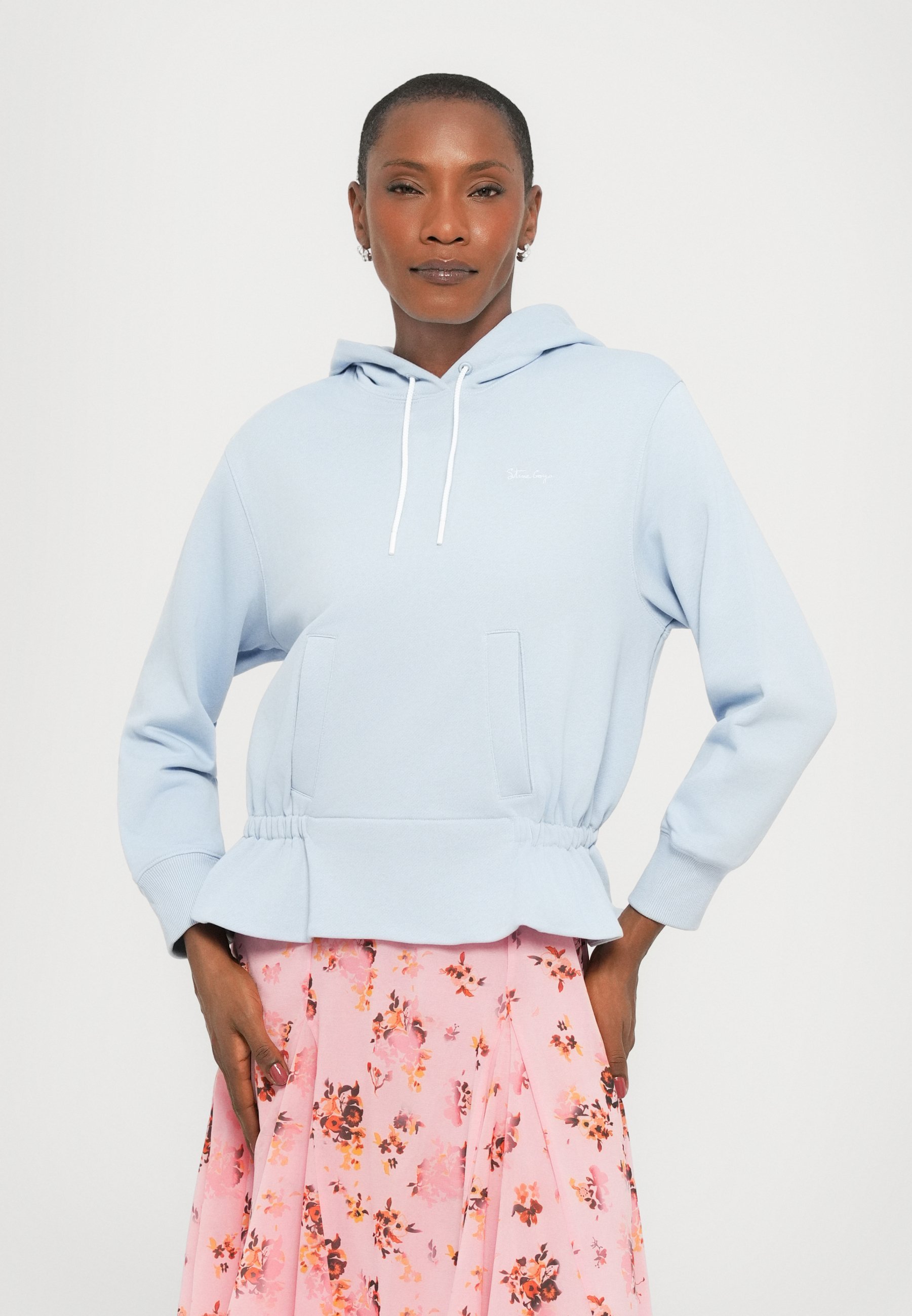 Stine Goya TERRY CINCHED WAIST - Hoodie - brunnera blue