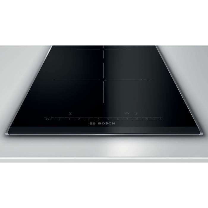 Placa vitrocerámica BOSCH PIB375FB1E - 2 zonas de inducción - Inicio rápido - Bloqueo de seguridad para niños