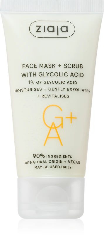 Ziaja Face Mask + Scrub glykolihapolla maska peelingująca