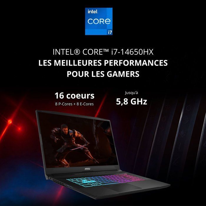 PC portatile da gioco - MSI - Katana 17 HX B14WGK-256XFR - FreeDOS - 17,3