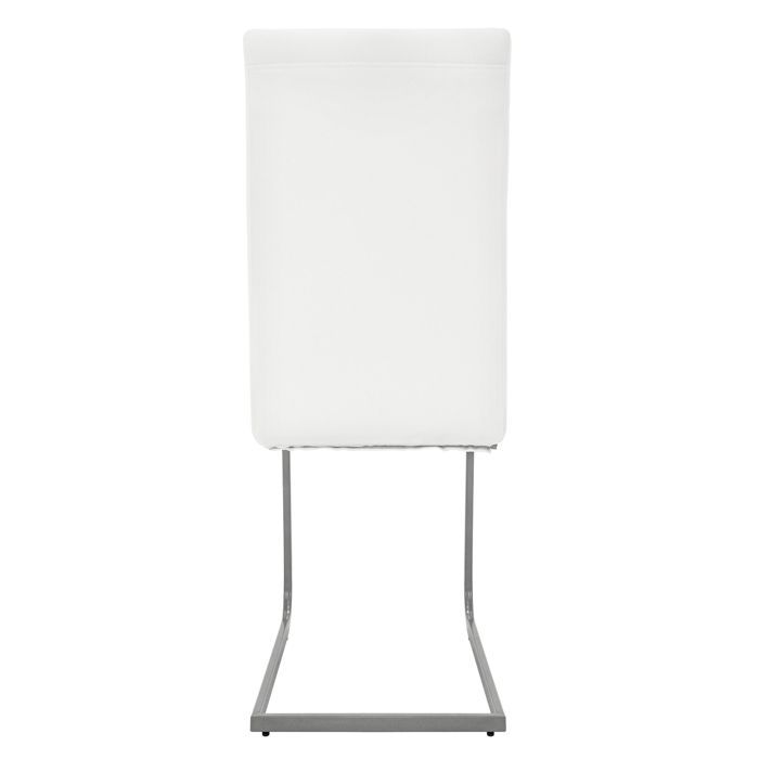 ML-Design - 2 sillas de comedor blancas de piel sintética, respaldo ergonómico, asiento acolchado, sillas de comedor para sala de estar o cocina.